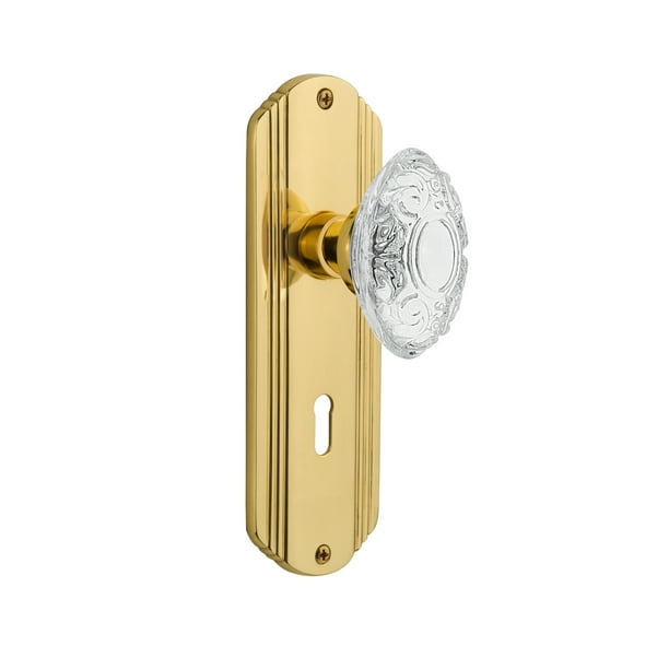 Nostalgic Warehouse Deco Plate with Crystal Knob Double Dummy Oil-Rubbed Bronze Nostalgic Warehouse Deco Plate with Crystal Knob Double Dummy Oil-Rubbed Bronze